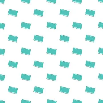 Turquoise torn note paper seamless pattern イラスト素材