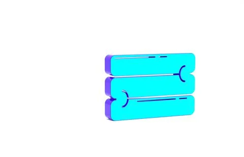 Turquoise Towel stack icon isolated on white background. Minimalism concept.  스톡 일러스트