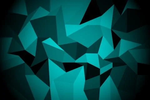 Turquoise triangular background Stock Illustration