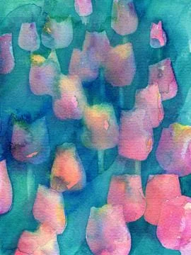 Turquoise tulips texture Stock Illustration