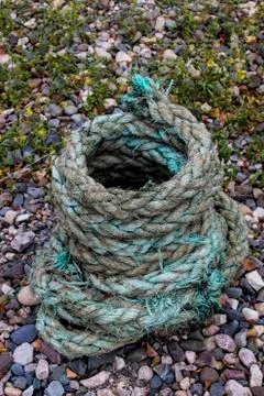 Turquoise twisted rope Foto stock