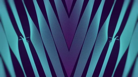Turquoise V Shape Geometric Op Art Loop Видео 346159315