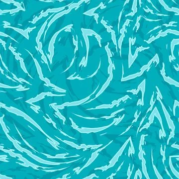 Turquoise vector seamless pattern of stripes with ragged edges in the form of Stock Illustration