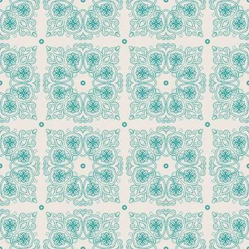 Turquoise vintage pattern Stock Illustration
