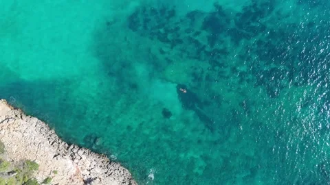 Turquoise water in Mallorca Stock Footage 278235047