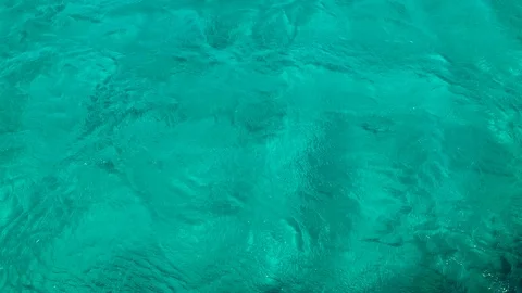 Turquoise water moving in the wind Stockbeeldmateriaal 112310232