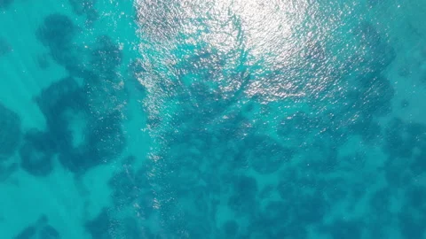 Turquoise water seen from above Stock Footage 220190202