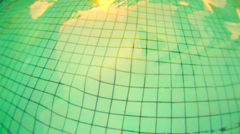 Turquoise water in wadding pool. Point of view close up shot Stock Footage 37192406