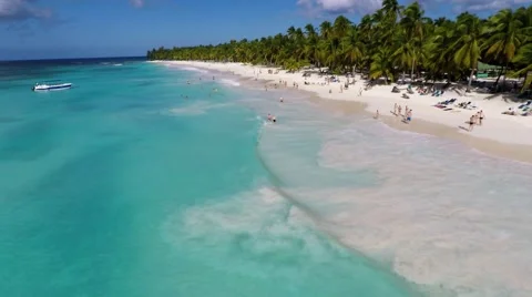 Turquoise Water White Sand beach Stock Footage 59556347