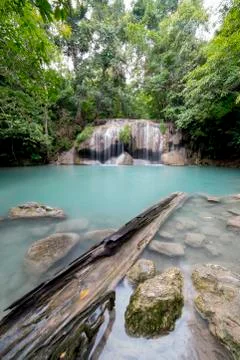 Turquoise Waterfall Stock-Fotos