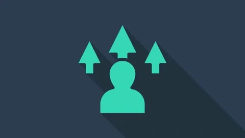 Turquoise Web design and front end development icon isolated on blue background Stock Footage 155543409