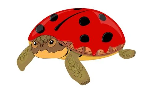 Turtle aka ladybug Stock Illustration
