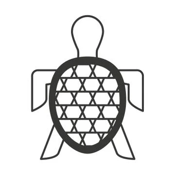 Turtle animal isolated icon Illustrazione stock