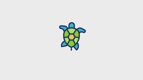 Turtle Animated Icon Stock Footage 320224377