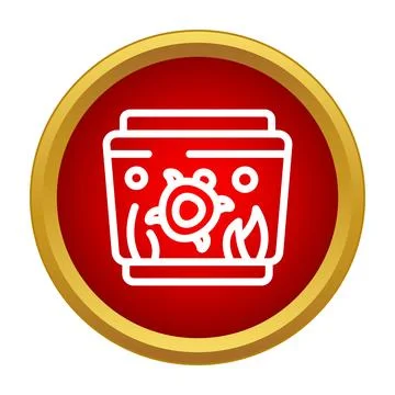 Turtle in aquarium icon representing aquatic pet care Illustrazione stock