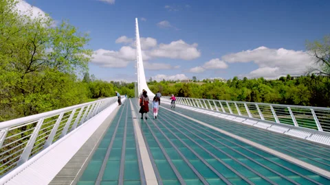 Turtle Bay Sun Dial bridge Stock Footage 151295436
