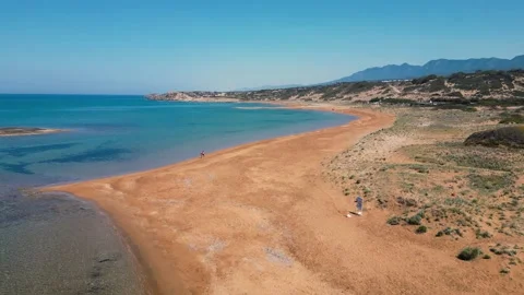 Turtle beaches in Cyprus. Beach on the Black Sea. Wild beach. Holidays on sea. Stock Footage 276295360