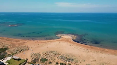 Turtle beaches in Cyprus. Beach on the Black Sea. Wild beach. Holidays on sea. Vídeos de archivo 276295626
