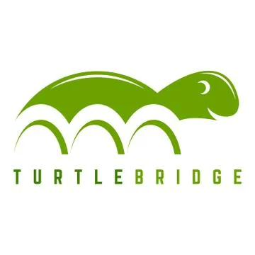 Turtle bridge logo Stock Illustration