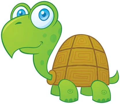 Turtle Cartoon Character Vector cartoon illustration of a cute little turt... Stock Photos
