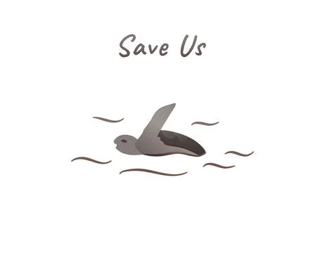 Turtle cartoon vector for global warming campaign Stock Illustration