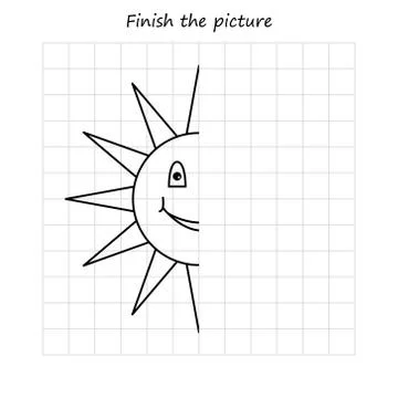 Turtle copy and coloring the picture, educational game for preschool Illustrazione stock