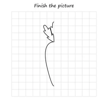 Turtle copy and coloring the picture, educational game for preschool Stock Illustration