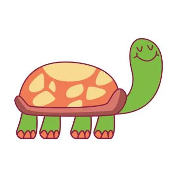 Turtle cute cartoon Illustrazione stock