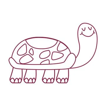 Turtle cute cartoon Illustrazione stock