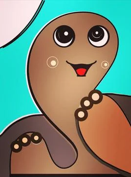 Turtle, drawing,​ art,​ design​ Stock Illustration