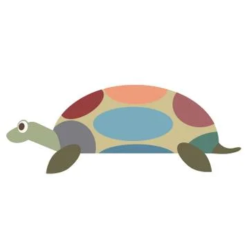 Turtle flat illustration 스톡 일러스트