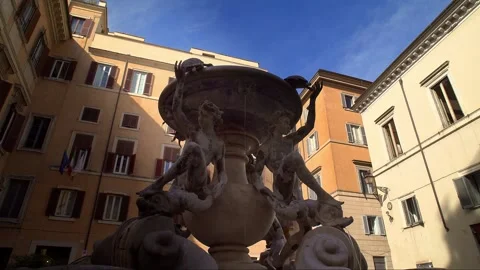 Turtle Fountain Stock Footage 287853769