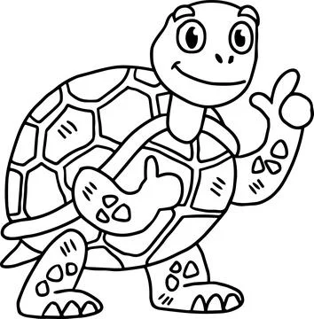A turtle is giving a thumbs up sign Stock Illustration