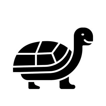 Turtle Glyph Icon Animal Vector Stock Illustration