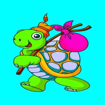 Turtle go Illustrazione stock