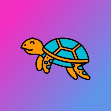 Turtle graphic logo Stock Illustration