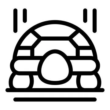 Turtle hiding in shell walking away slowly icon Illustrazione stock