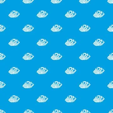 Turtle in house pattern seamless blue Illustrazione stock