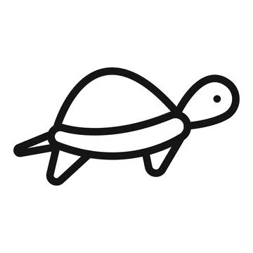 Turtle icon black and white vector sign 스톡 일러스트