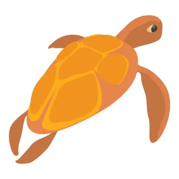 Turtle icon, cartoon style 스톡 일러스트