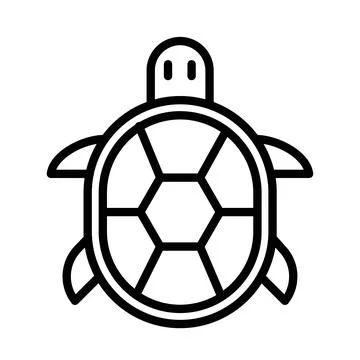 Turtle icon design in filled and outlined style Illustrazione stock