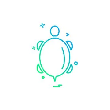 Turtle icon design vector Stock Illustration