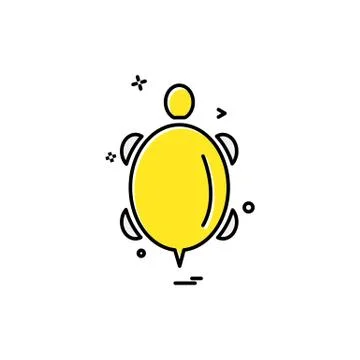 Turtle icon design vector Stock Illustration