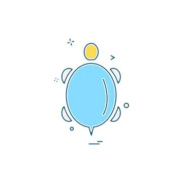 Turtle icon design vector Stock Illustration