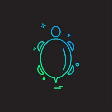 Turtle icon design vector Stock Illustration