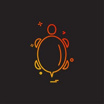 Turtle icon design vector Illustrazione stock