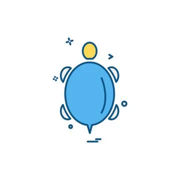 Turtle icon design vector 스톡 일러스트