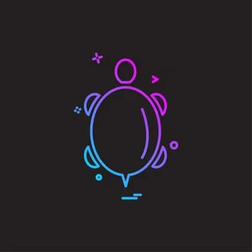 Turtle icon design vector Stock Illustration