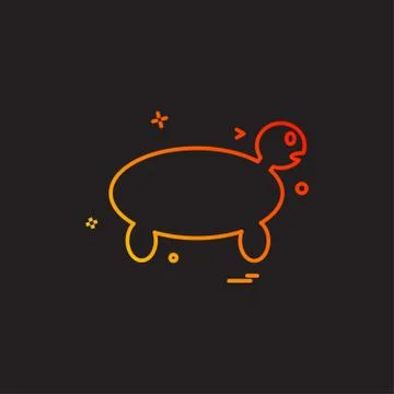 Turtle icon design vector Stock Illustration
