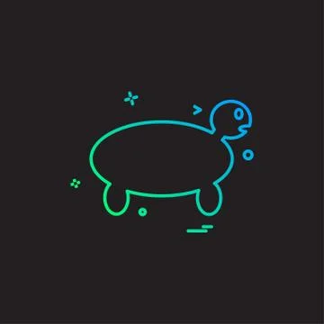 Turtle icon design vector Stock Illustration
